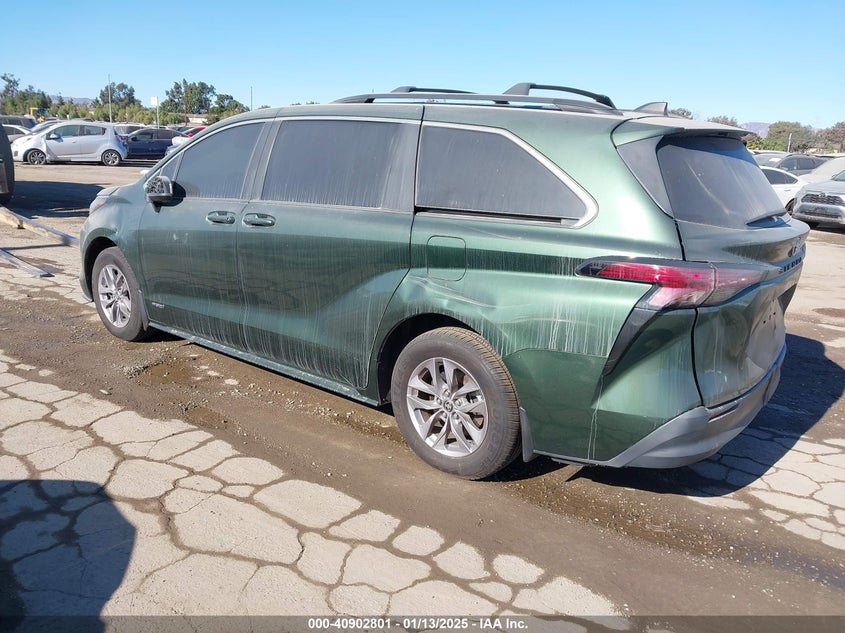 Vin: 5tdkrkec6ms014551, lot: 41392492, toyota sienna le 20213