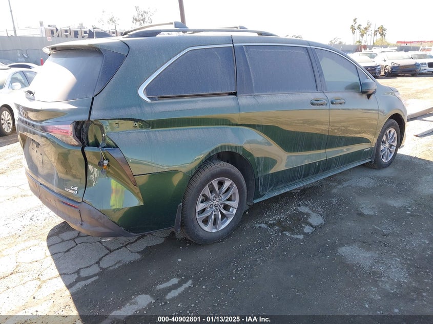 Vin: 5tdkrkec6ms014551, lot: 41392492, toyota sienna le 20214