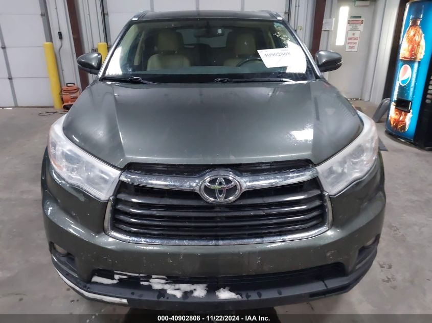 2014 Toyota Highlander Xle V6 VIN: 5TDJKRFH5ES005585 Lot: 40902808