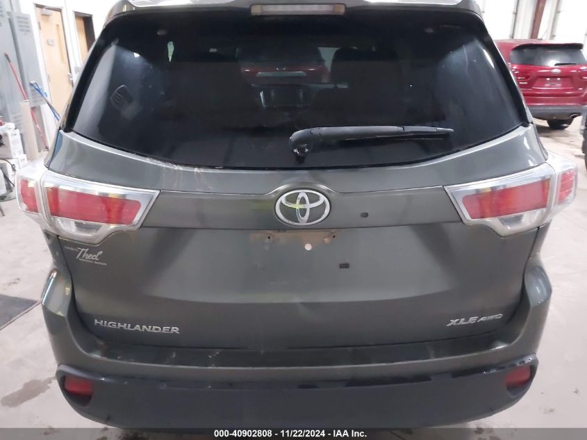 2014 Toyota Highlander Xle V6 VIN: 5TDJKRFH5ES005585 Lot: 40902808