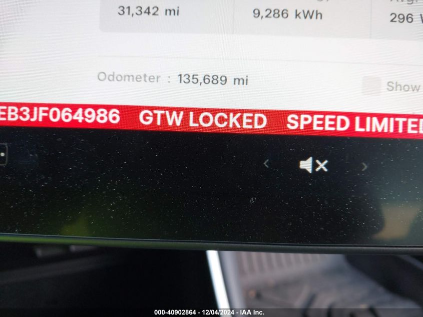 2018 TESLA MODEL 3 LONG RANGE/PERFORMANCE - 5YJ3E1EB3JF064986