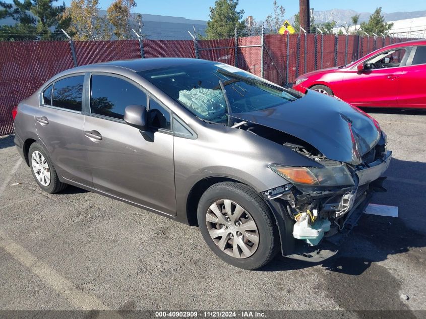 2012 Honda Civic Lx VIN: 19XFB2F50CE334186 Lot: 40902909