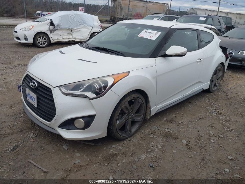 VIN KMHTC6AEXEU208335 2014 Hyundai Veloster, Turbo... no.2