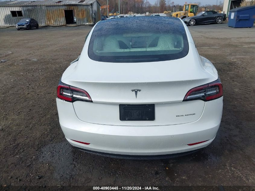 2022 Tesla Model 3 Long Range Dual Motor All-Wheel Drive VIN: 5YJ3E1EB3NF110709 Lot: 40903445