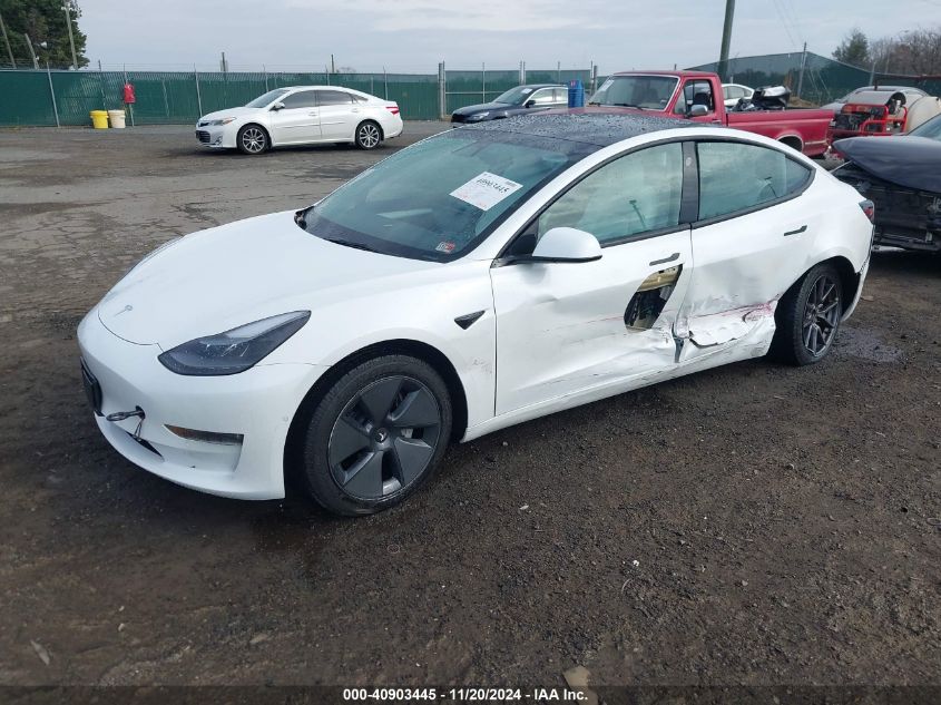 VIN 5YJ3E1EB3NF110709 2022 Tesla Model 3, Long Rang... no.2