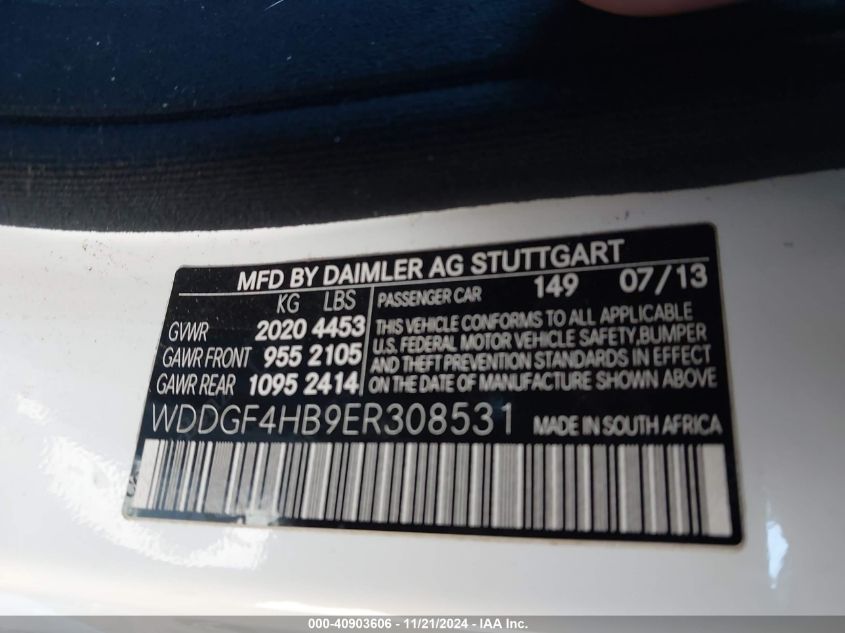 VIN WDDGF4HB9ER308531 2014 Mercedes-Benz C 250, Lux... no.9