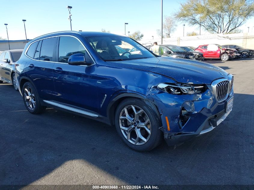 2022 BMW X3 SDRIVE30I - 5UX43DP07N9K61178