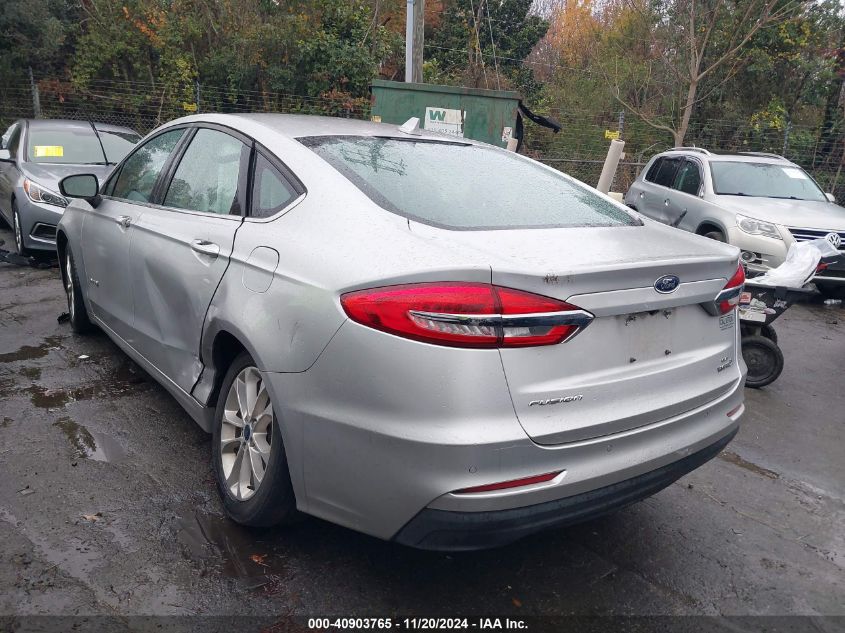 VIN 3FA6P0LU8KR180566 2019 Ford Fusion, Hybrid SE no.3