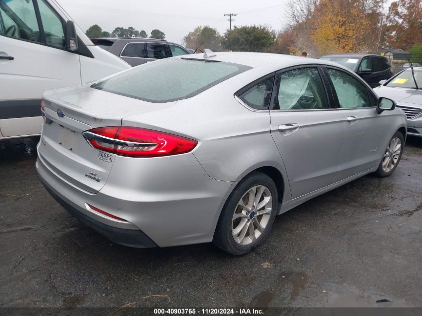 VIN 3FA6P0LU8KR180566 2019 Ford Fusion, Hybrid SE no.4