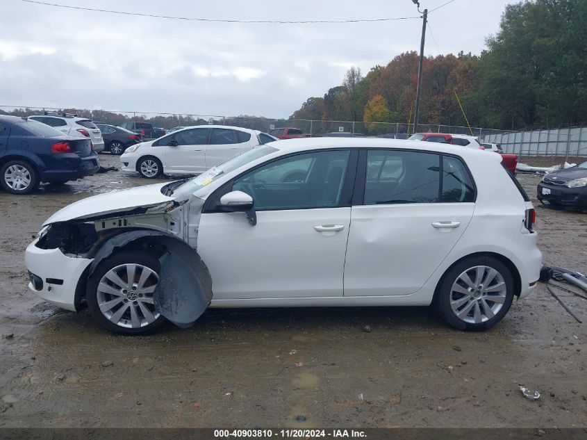 2012 Volkswagen Golf Tdi 4-Door VIN: WVWDM7AJXCW190929 Lot: 40903810