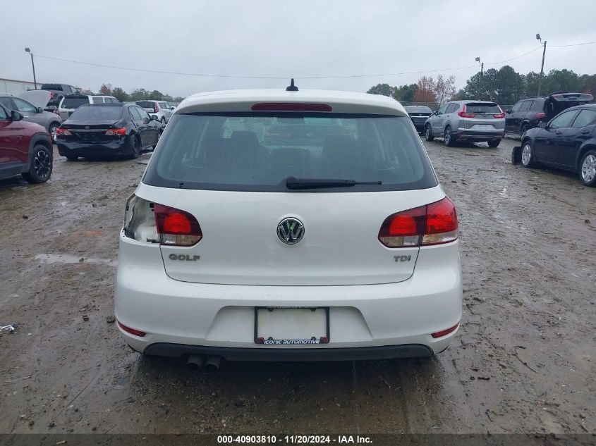 2012 Volkswagen Golf Tdi 4-Door VIN: WVWDM7AJXCW190929 Lot: 40903810