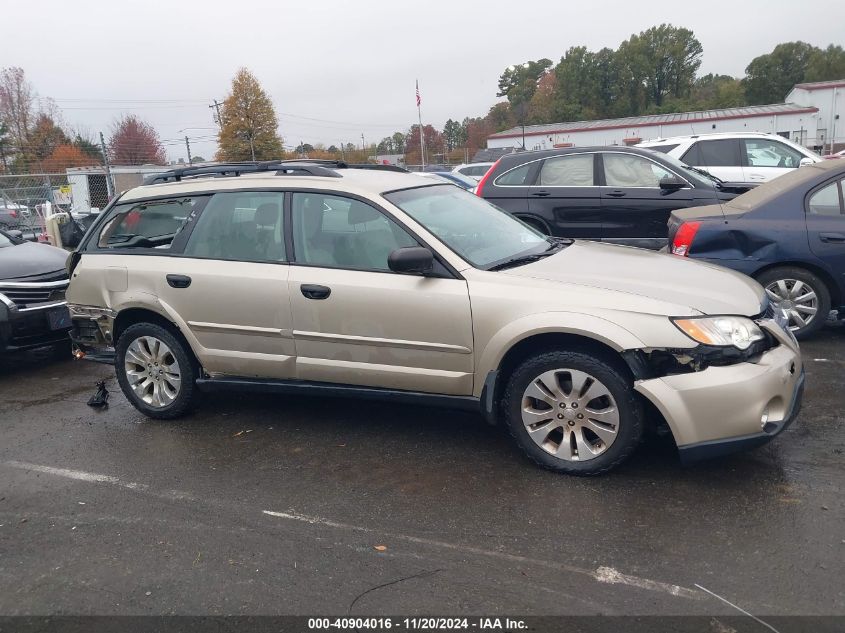 2008 Subaru Outback 2.5I/2.5I L.l. Bean Edition VIN: 4S4BP61C887322710 Lot: 40904016