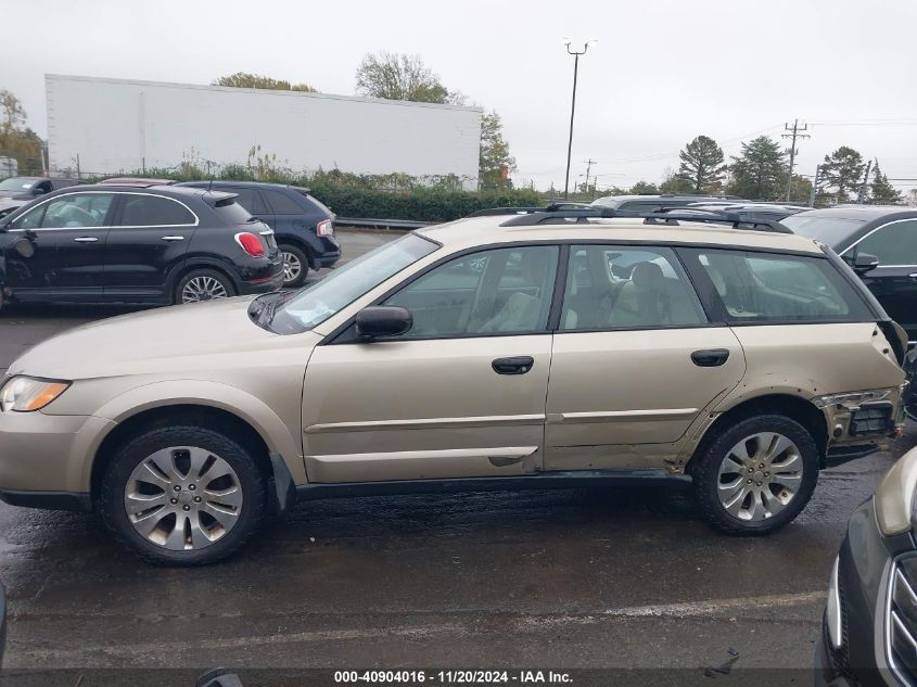 2008 Subaru Outback 2.5I/2.5I L.l. Bean Edition VIN: 4S4BP61C887322710 Lot: 40904016