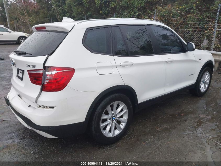 2017 BMW X3 Sdrive28I VIN: 5UXWZ7C54H0V86390 Lot: 40904113