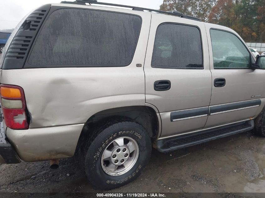 2002 Chevrolet Tahoe Ls VIN: 1GNEC13Z82R185580 Lot: 40904326