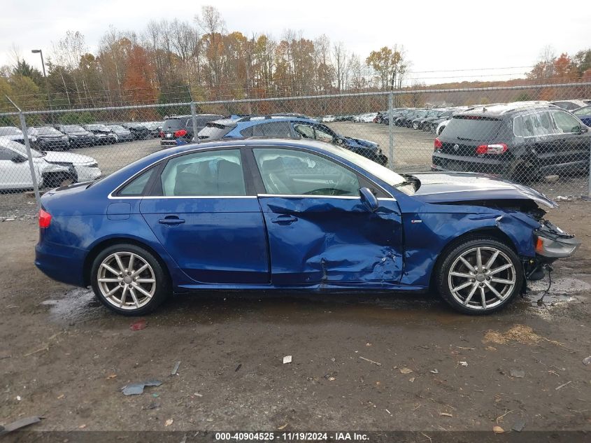 2014 Audi A4 2.0T Premium VIN: WAUKFAFL7EN037696 Lot: 40904525