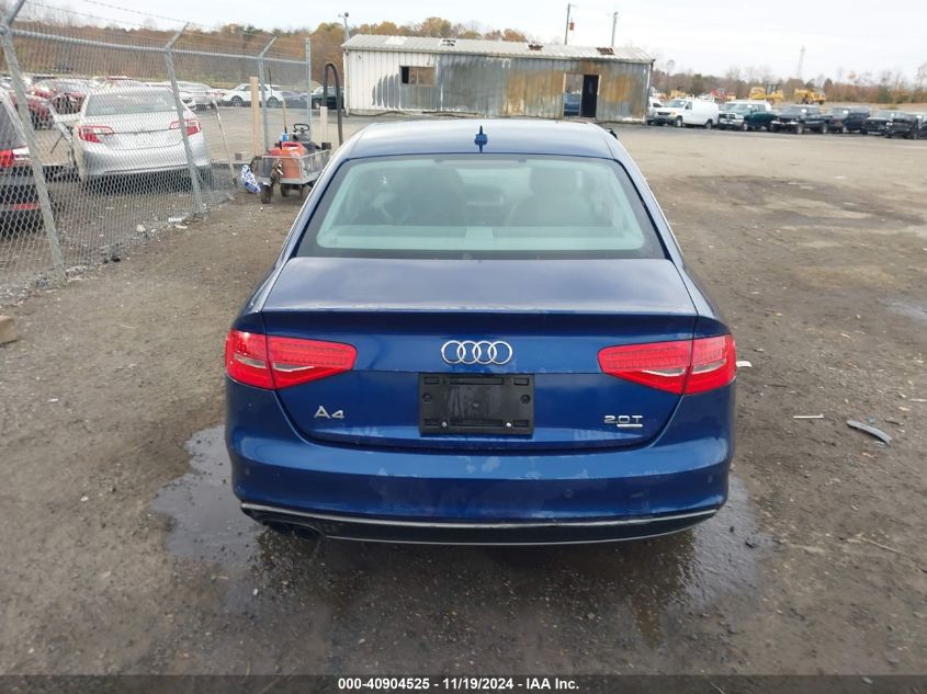 2014 Audi A4 2.0T Premium VIN: WAUKFAFL7EN037696 Lot: 40904525