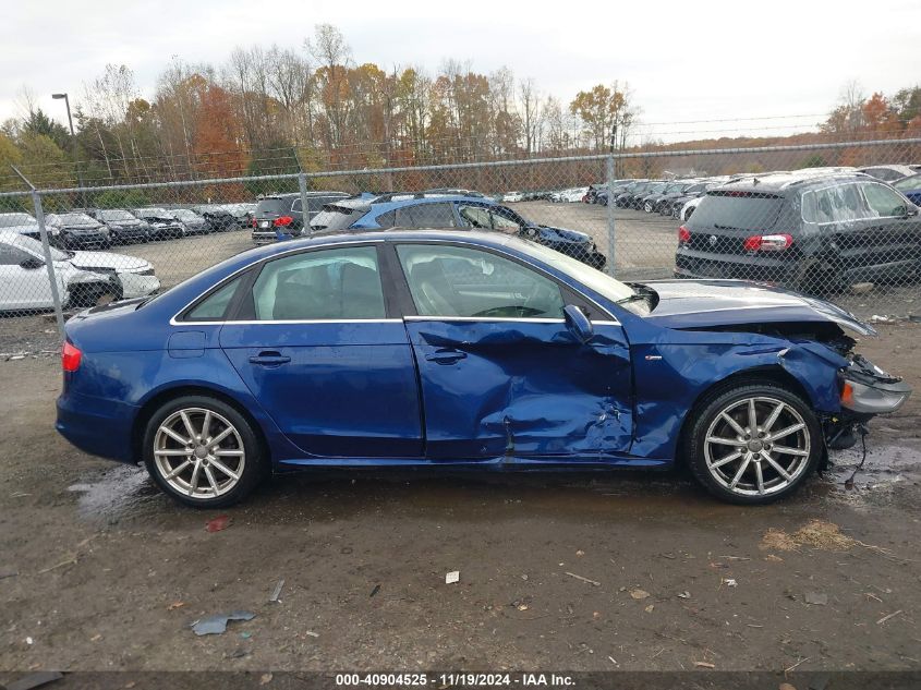 2014 Audi A4 2.0T Premium VIN: WAUKFAFL7EN037696 Lot: 40904525