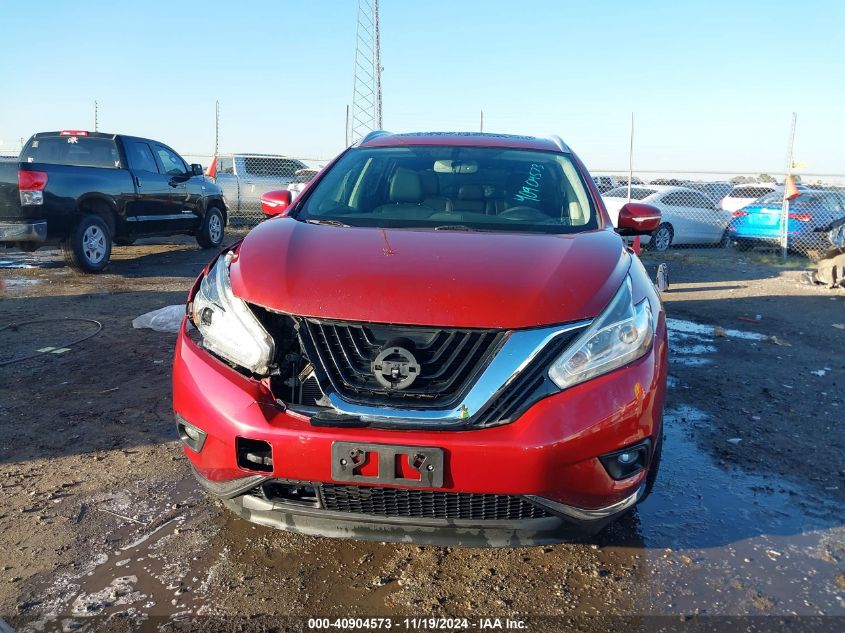 2015 Nissan Murano Sl VIN: 5N1AZ2MG7FN202872 Lot: 40904573