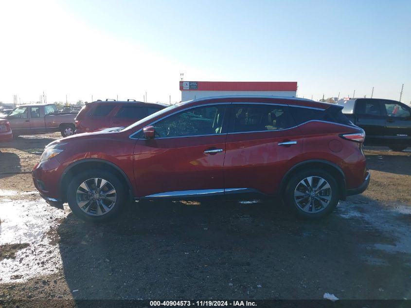 2015 Nissan Murano Sl VIN: 5N1AZ2MG7FN202872 Lot: 40904573