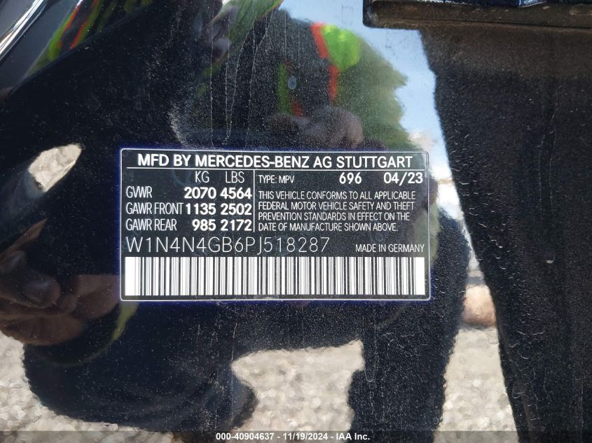 2023 Mercedes-Benz Gla 250 VIN: W1N4N4GB6PJ518287 Lot: 40904637