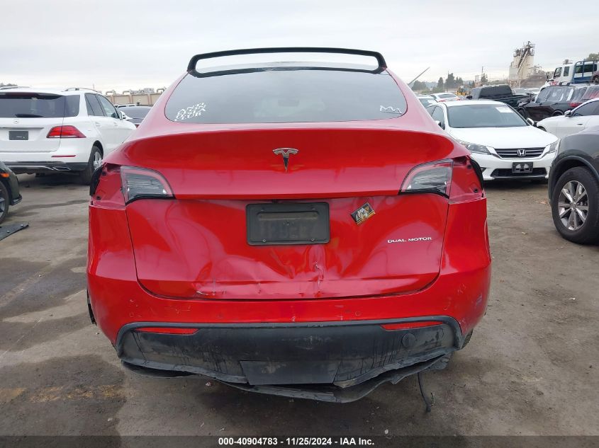 2021 Tesla Model Y Long Range Dual Motor All-Wheel Drive VIN: 5YJYGDEE7MF088398 Lot: 40904783