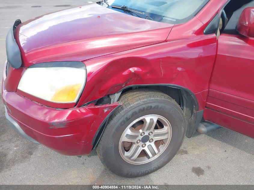 2005 Honda Pilot Ex-L VIN: 2HKYF18645H506246 Lot: 40904884