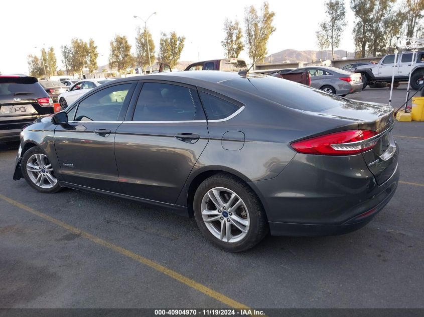 2018 Ford Fusion Hybrid Se VIN: 3FA6P0LUXJR213971 Lot: 40904970