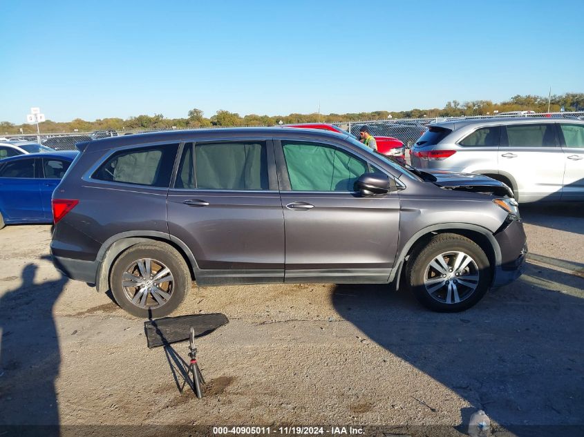 2017 Honda Pilot Ex-L VIN: 5FNYF5H58HB008987 Lot: 40905011