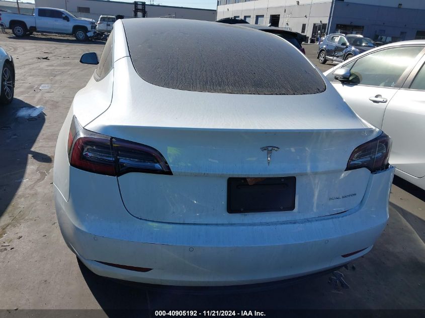 2022 Tesla Model 3 Long Range Dual Motor All-Wheel Drive VIN: 5YJ3E1EB0NF159592 Lot: 40905192