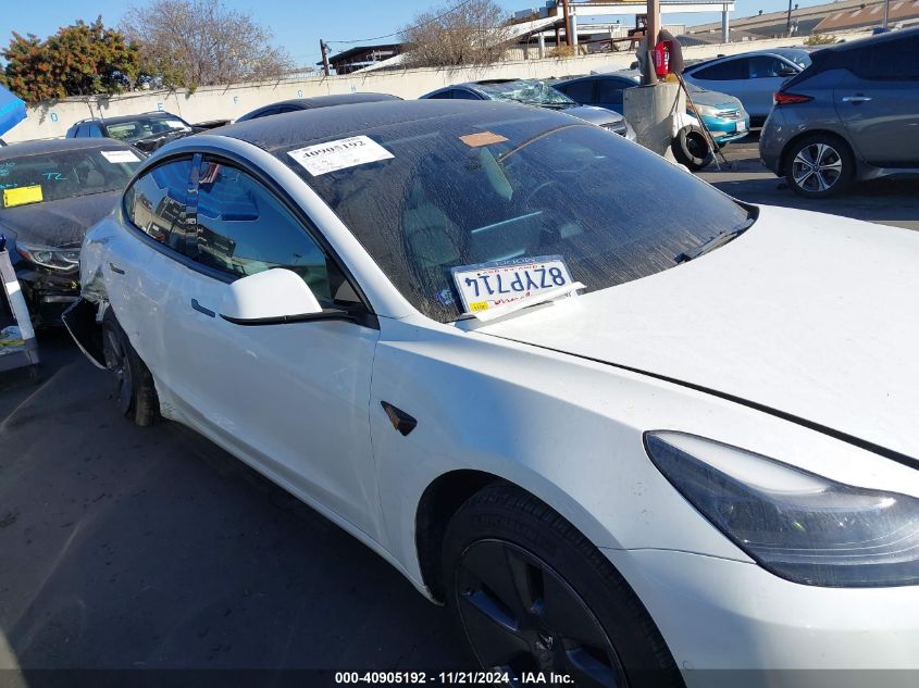 2022 Tesla Model 3 Long Range Dual Motor All-Wheel Drive VIN: 5YJ3E1EB0NF159592 Lot: 40905192