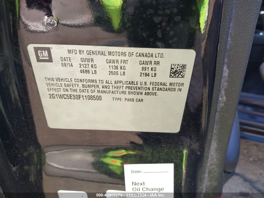 2015 CHEVROLET IMPALA LIMITED LTZ - 2G1WC5E30F1108500