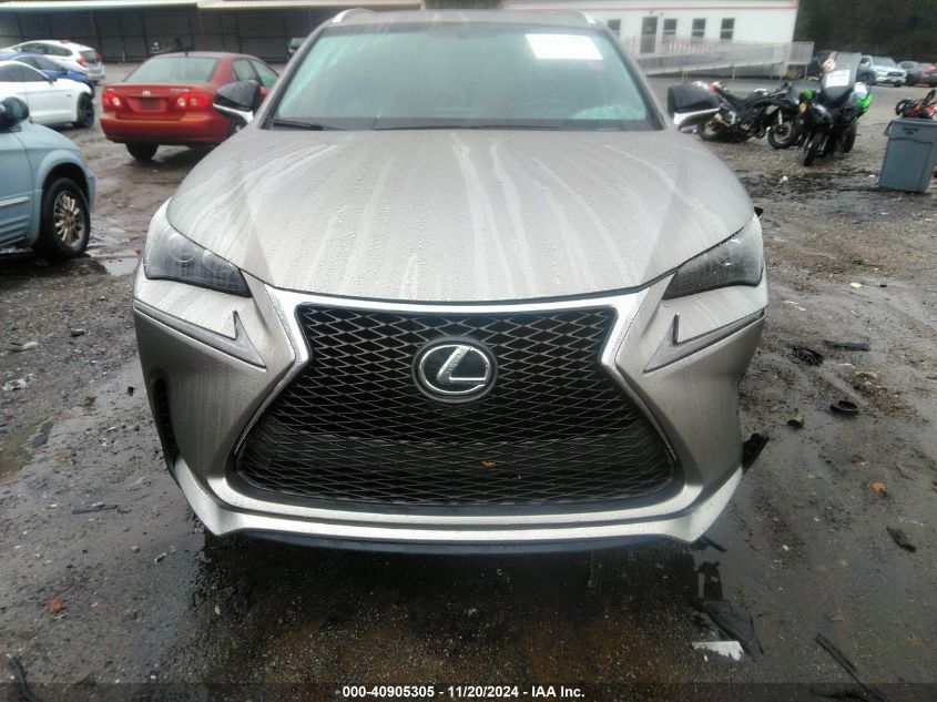 2015 Lexus Nx 200T F Sport VIN: JTJBARBZ0F2015629 Lot: 40905305