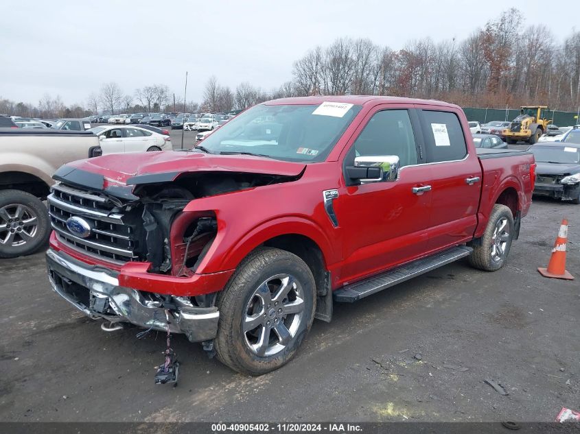 2021 Ford F-150 Lariat VIN: 1FTFW1E82MKE10421 Lot: 40905402