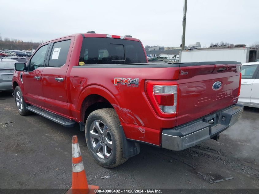 2021 Ford F-150 Lariat VIN: 1FTFW1E82MKE10421 Lot: 40905402