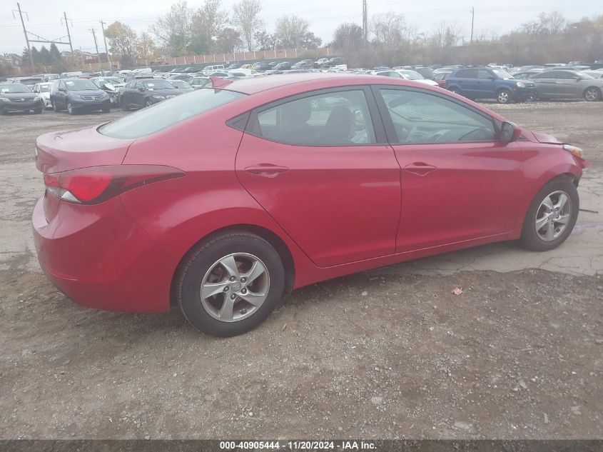 2014 Hyundai Elantra Se VIN: KMHDH4AE4EU210186 Lot: 40905444