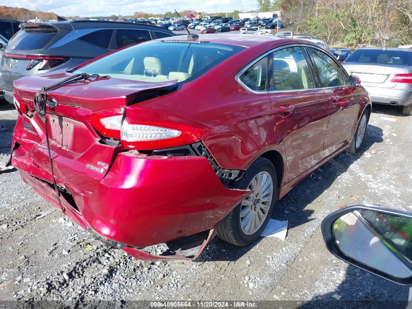 2014 Ford Fusion Hybrid Se VIN: 3FA6P0LUXER230730 Lot: 40905664