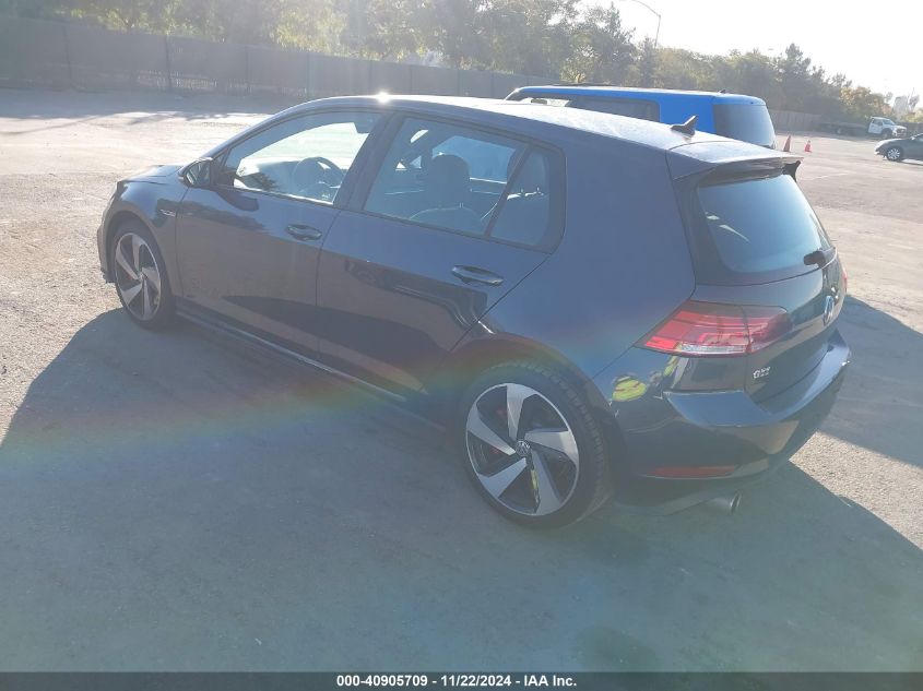 Vin: 3vw547au9jm265600, lot: 41395401, volkswagen golf gti 2.0t autobahn/2.0t s/2.0t se 20183