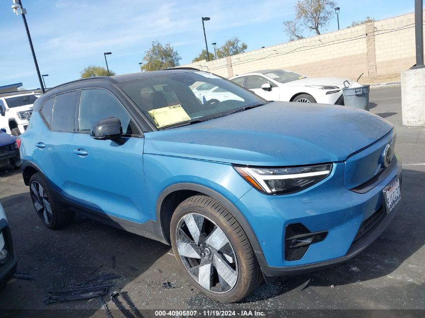 2023 Volvo Xc40 Recharge Pure Electric Twin Ultimate VIN: YV4ED3UM5P2085342 Lot: 40905807