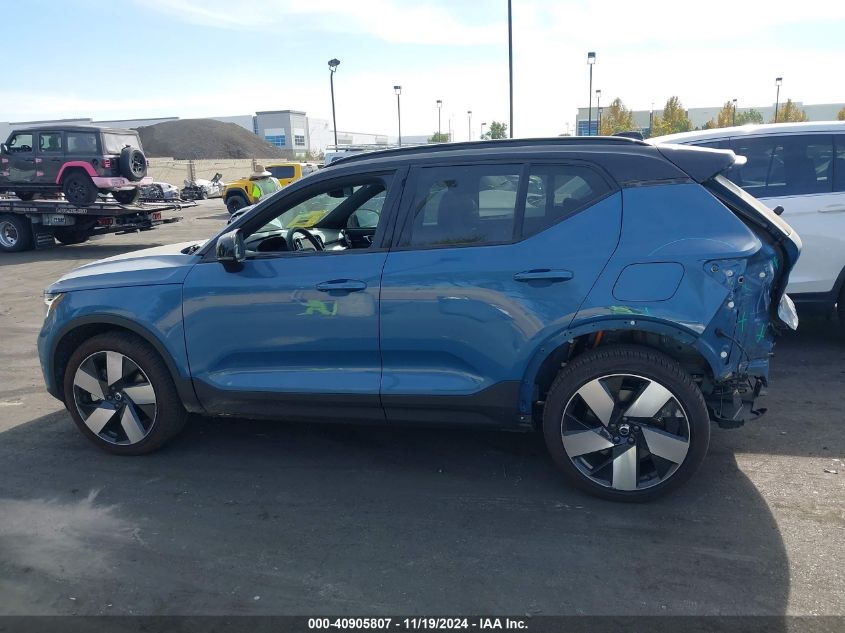 2023 Volvo Xc40 Recharge Pure Electric Twin Ultimate VIN: YV4ED3UM5P2085342 Lot: 40905807