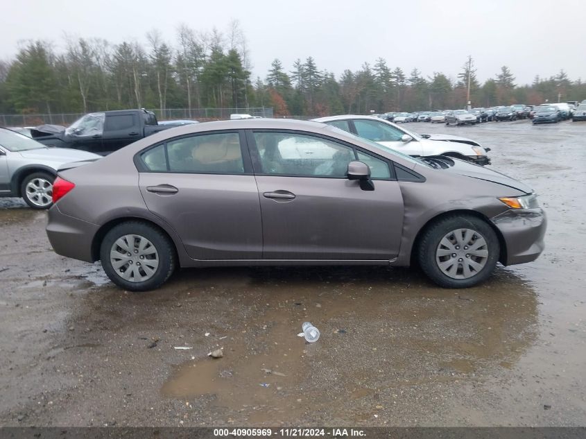 2012 Honda Civic Lx VIN: JHMFB2F57CS003200 Lot: 40905969