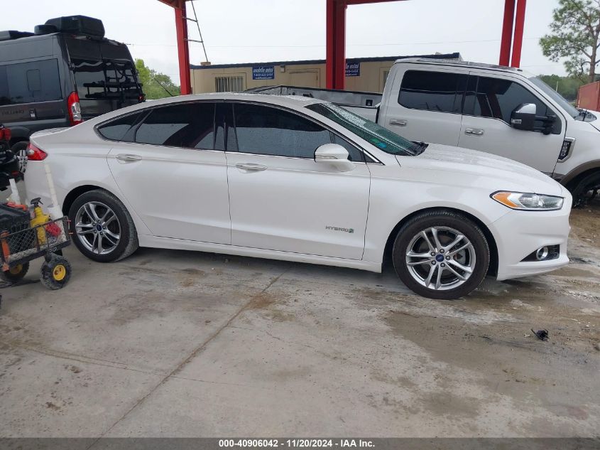 2016 Ford Fusion Hybrid Titanium VIN: 3FA6P0RU8GR184034 Lot: 40906042