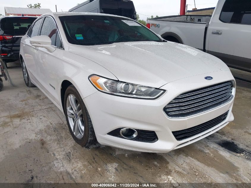 2016 Ford Fusion Hybrid Titanium VIN: 3FA6P0RU8GR184034 Lot: 40906042