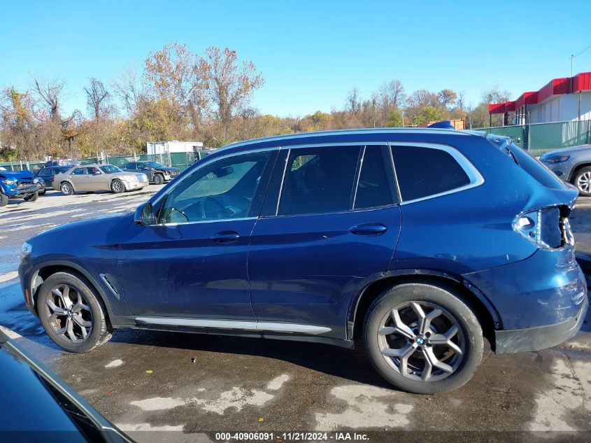 2021 BMW X3 xDrive30I VIN: 5UXTY5C08M9F18794 Lot: 40906091