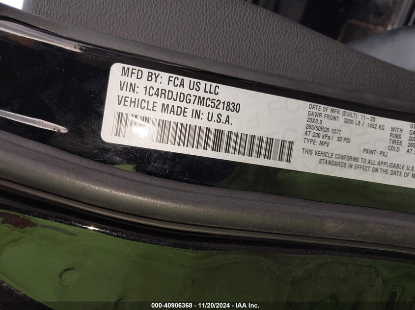 2021 DODGE DURANGO GT AWD - 1C4RDJDG7MC521830