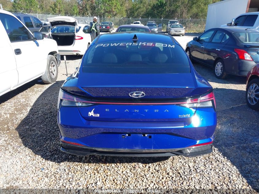 2022 Hyundai Elantra Hybrid Limited VIN: KMHLN4AJ2NU015477 Lot: 40906465