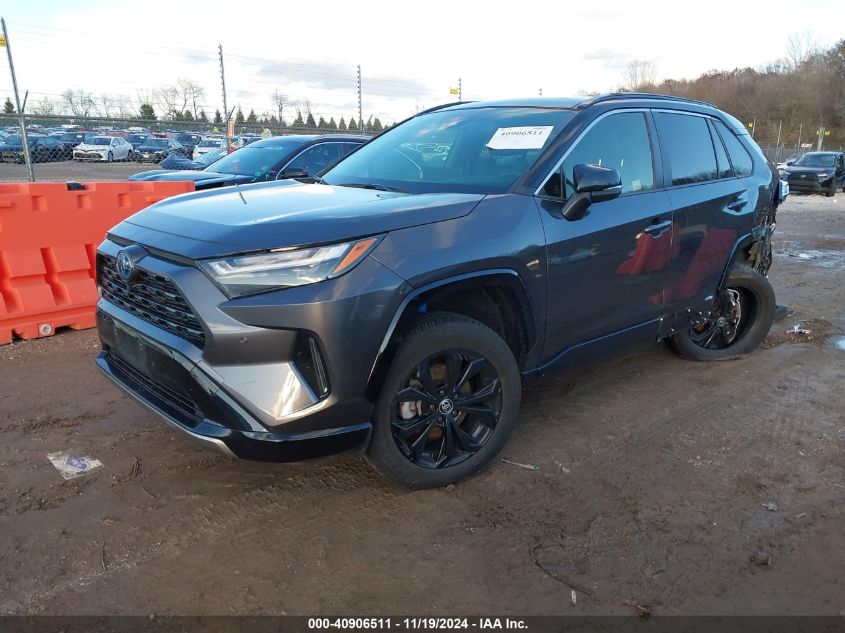 VIN JTME6RFV4NJ019518 2022 Toyota RAV4, Hybrid Xse no.2