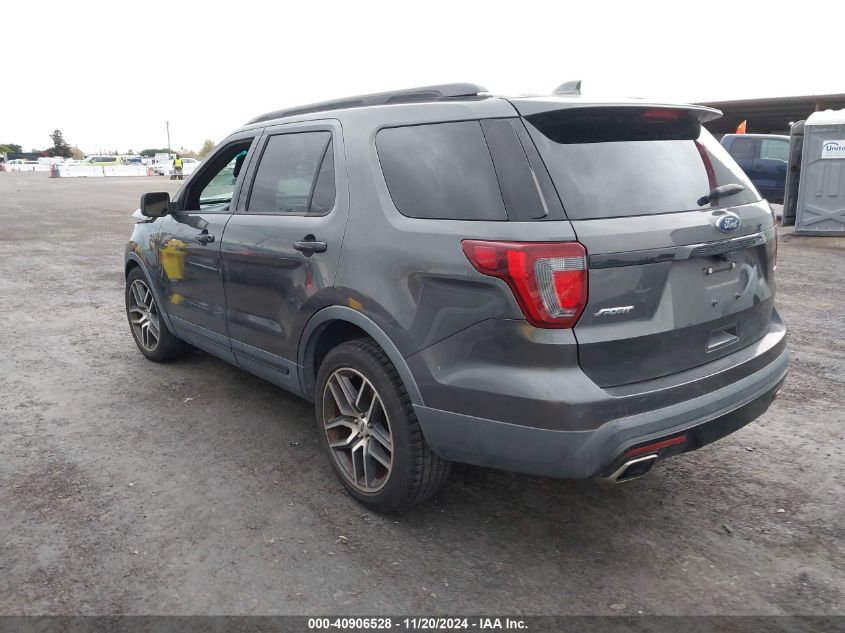 2017 Ford Explorer Sport VIN: 1FM5K8GT6HGA62127 Lot: 40906528