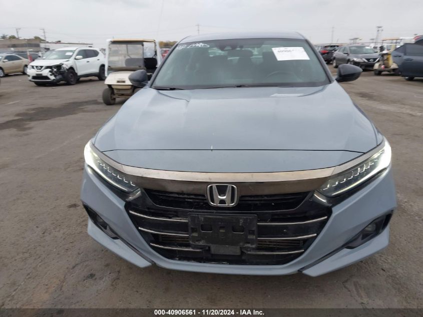 2022 Honda Accord Sport VIN: 1HGCV1F39NA025438 Lot: 40906561