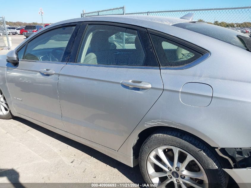 2019 Ford Fusion Hybrid Se VIN: 3FA6P0LU6KR241350 Lot: 40906693